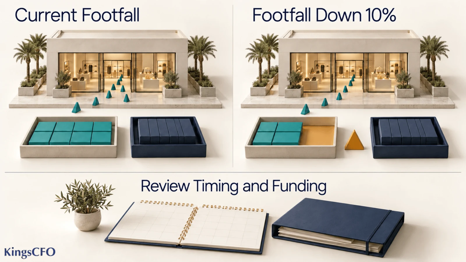 Expansion stress test with footfall down ten percent before taking a loan