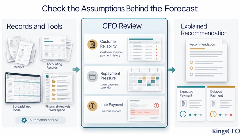 forecast assumptions review and the difference between fractional cfo and full time cfo