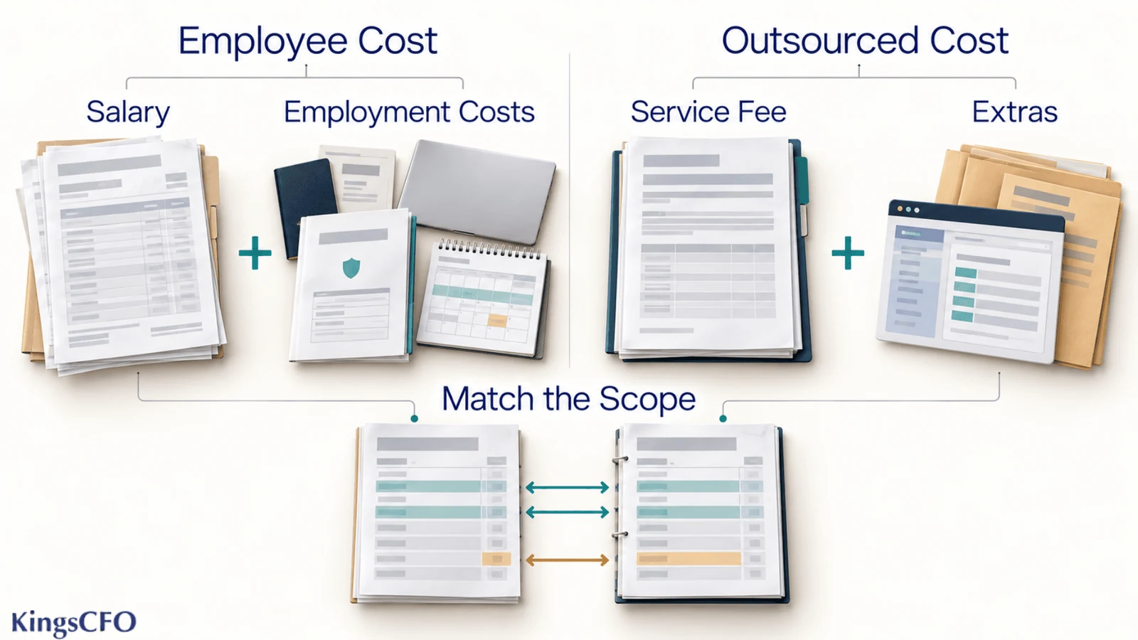 full-time accountant cost compared with outsourced accounting fees