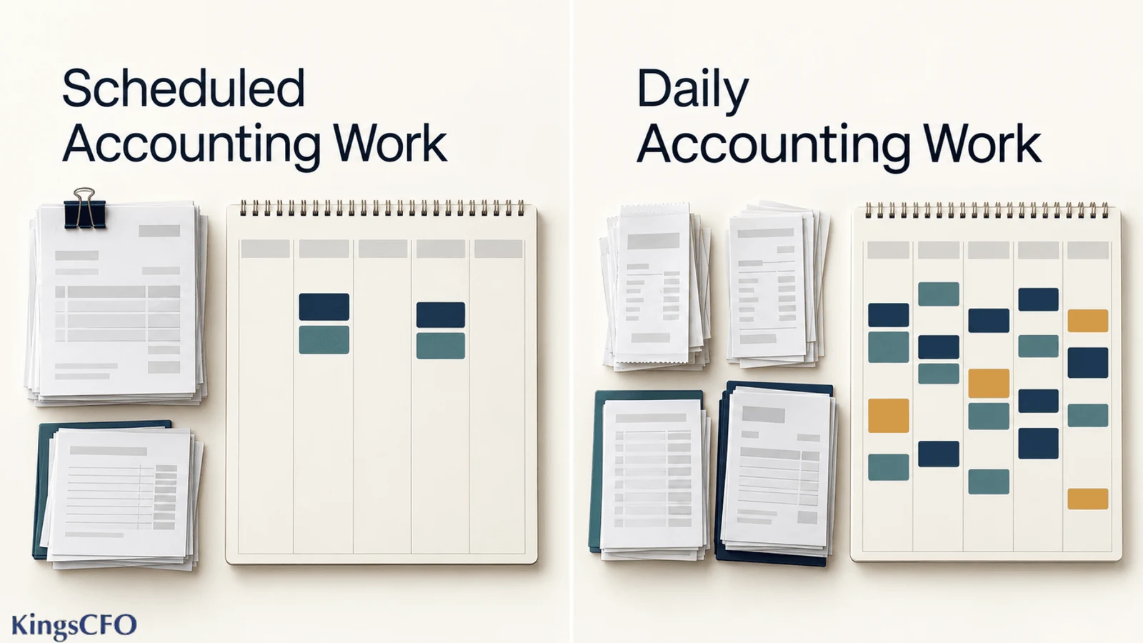 scheduled and daily accounting work when deciding on a full-time accountant