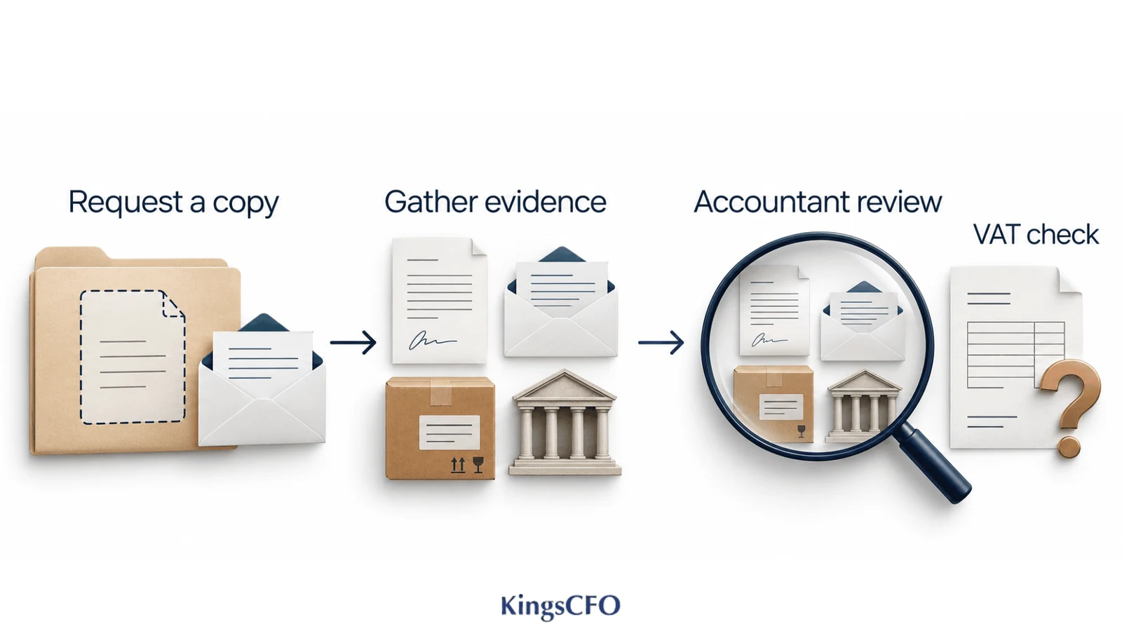 Missing invoice handled before a financial statement audit
